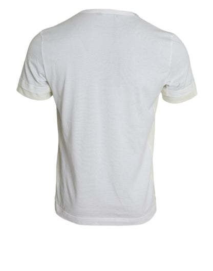 Dolce &amp; Gabbana – Weißes T-Shirt mit kurzen Ärmeln aus Baumwolle mit Tasche