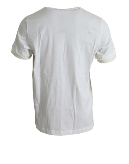 Dolce &amp; Gabbana – Weißes T-Shirt mit kurzen Ärmeln aus Baumwolle mit Tasche