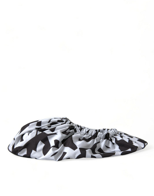 Dolce &amp; Gabbana – Weiße Slipper aus Nylon mit Logo-Print