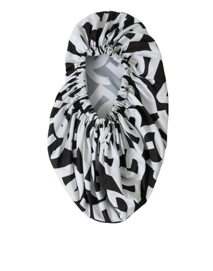 Dolce &amp; Gabbana – Weiße Slipper aus Nylon mit Logo-Print