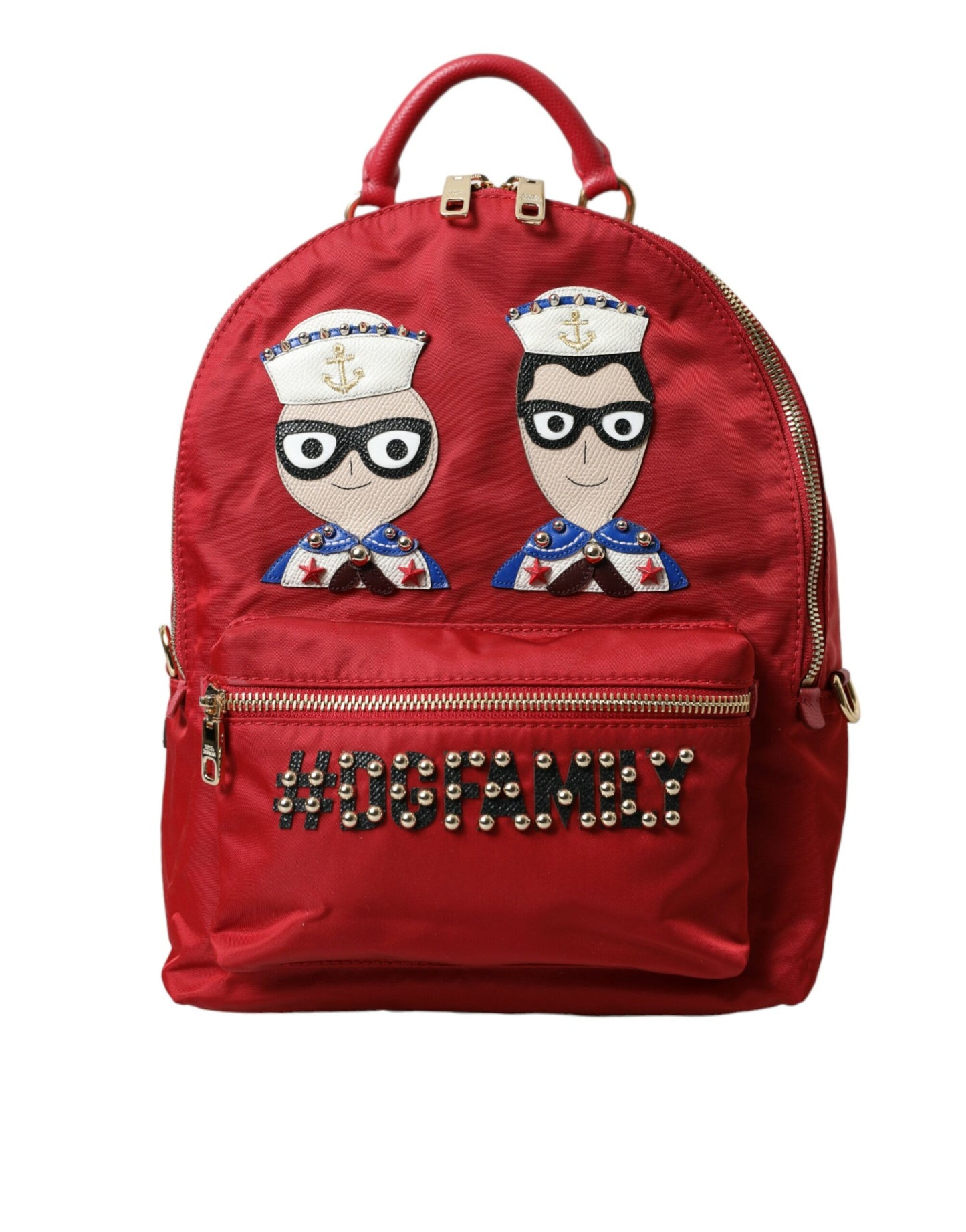 Dolce &amp; Gabbana Red #DGFAMILY Embellished Backpack VULCANO Bag