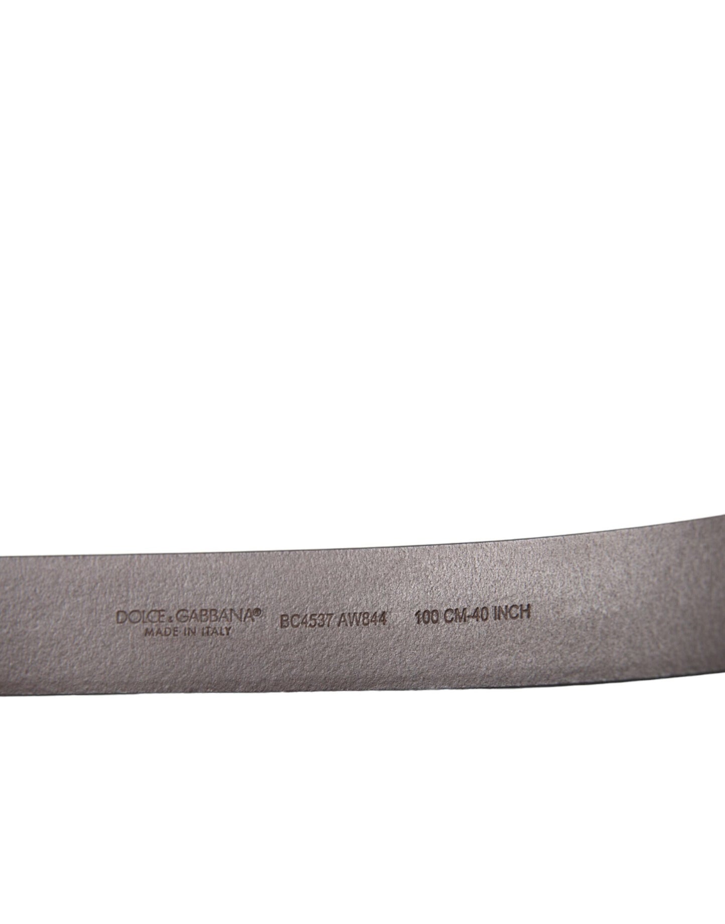 Dolce &amp; Gabbana Brown Calf Leather Gold Metal Buckle Belt