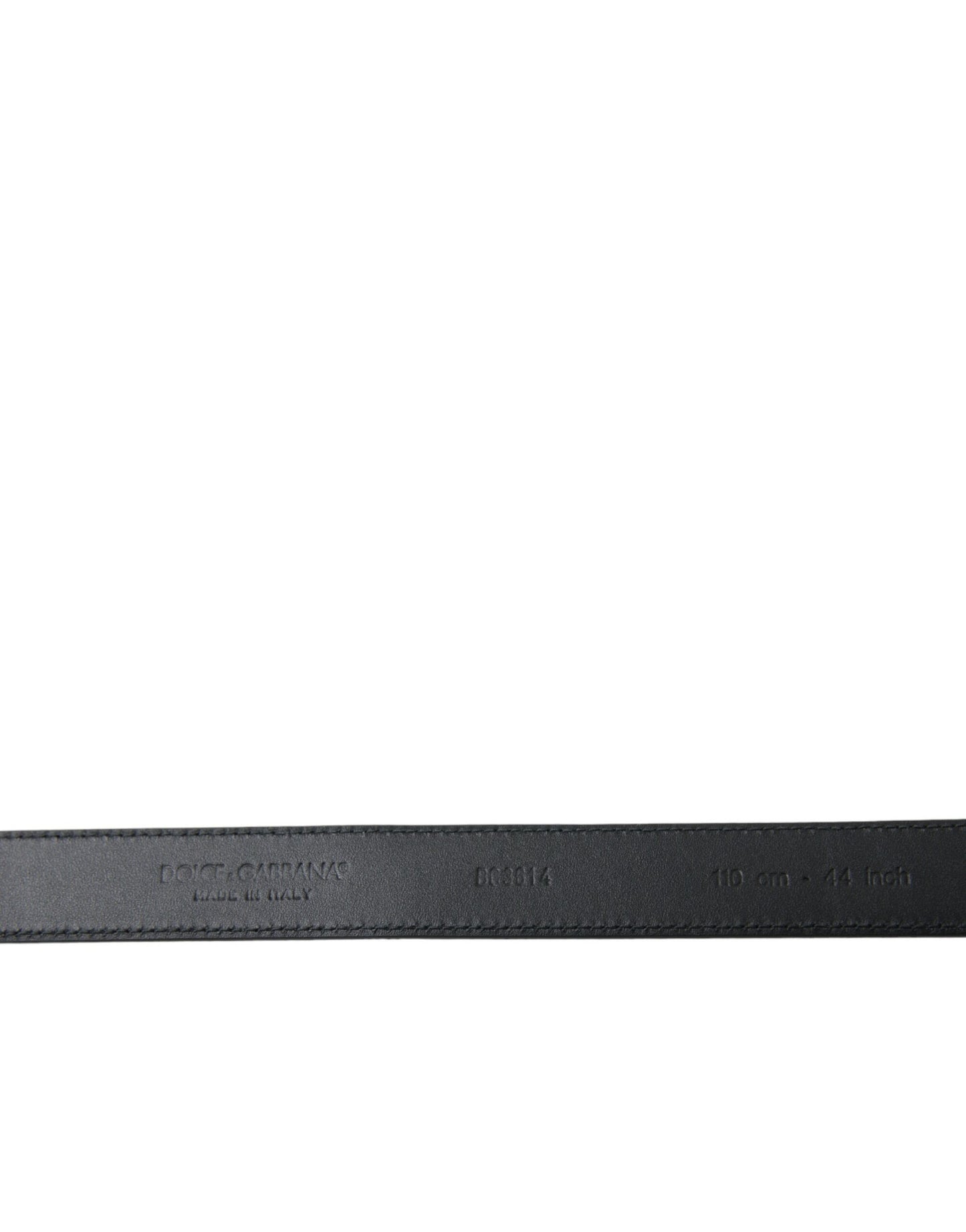 Dolce &amp; Gabbana Black Goat Leather Antique Metal Buckle Belt