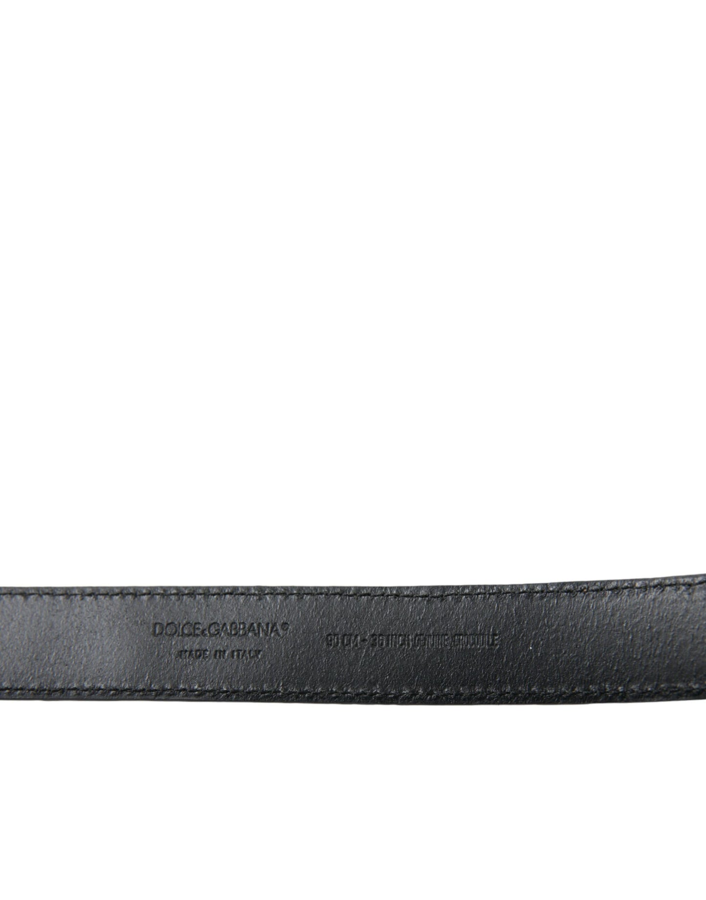Dolce &amp; Gabbana Beige Exotic Leather Gold Metal Buckle Belt