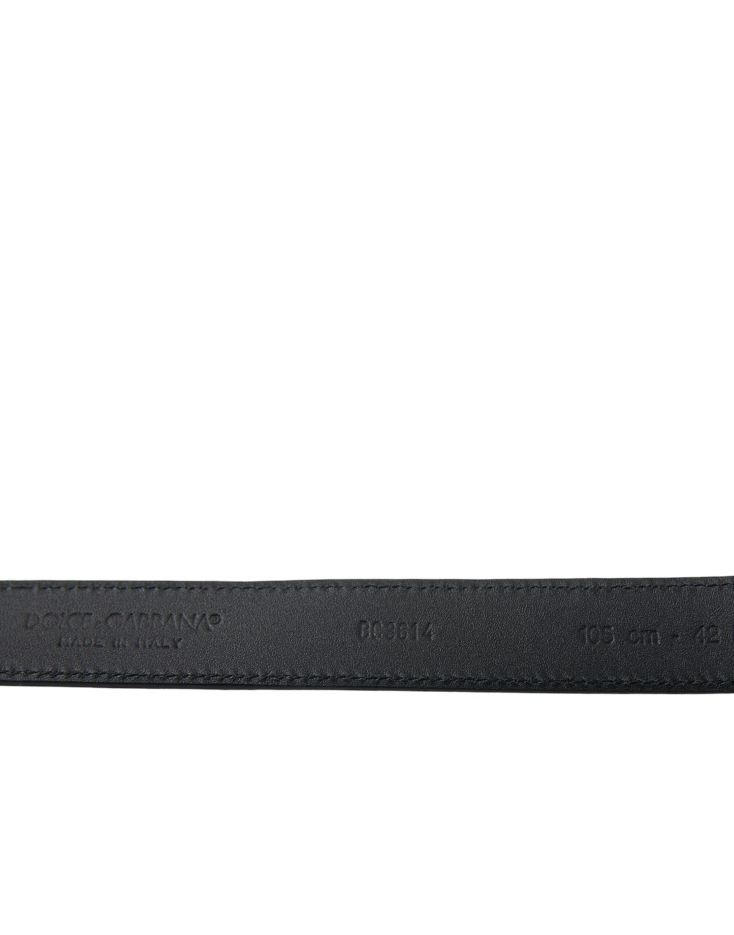 Dolce &amp; Gabbana Blue Suede Leather Gold Metal Buckle Belt