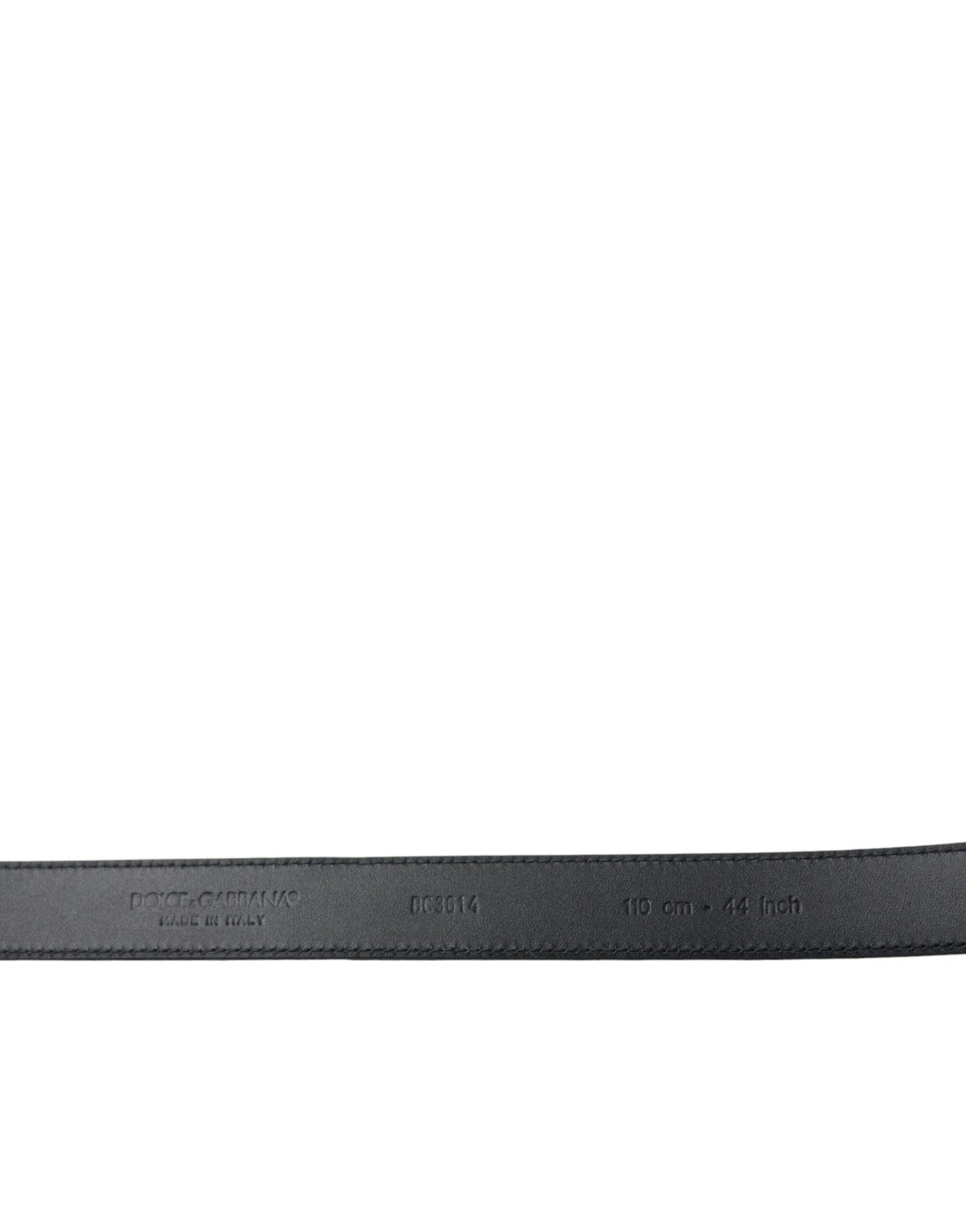 Dolce &amp; Gabbana Black Suede Leather Gold Metal Buckle Belt