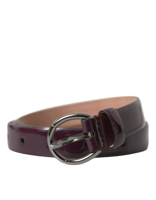 Dolce &amp; Gabbana – Kastanienbrauner Ledergürtel mit silberner Metallschnalle