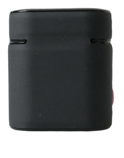 Dolce &amp; Gabbana Black Pink Silicone Embossed Logo Airpods Case