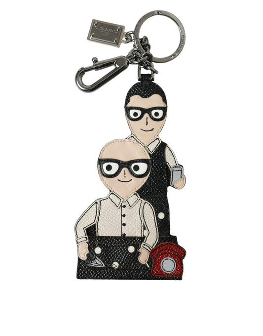 Dolce &amp; Gabbana Leder Dominico Stefano #DGFAMILY Logo-Schlüsselanhänger