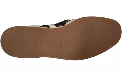 Dolce &amp; Gabbana Black White Stripes Slip On Espadrille Shoes