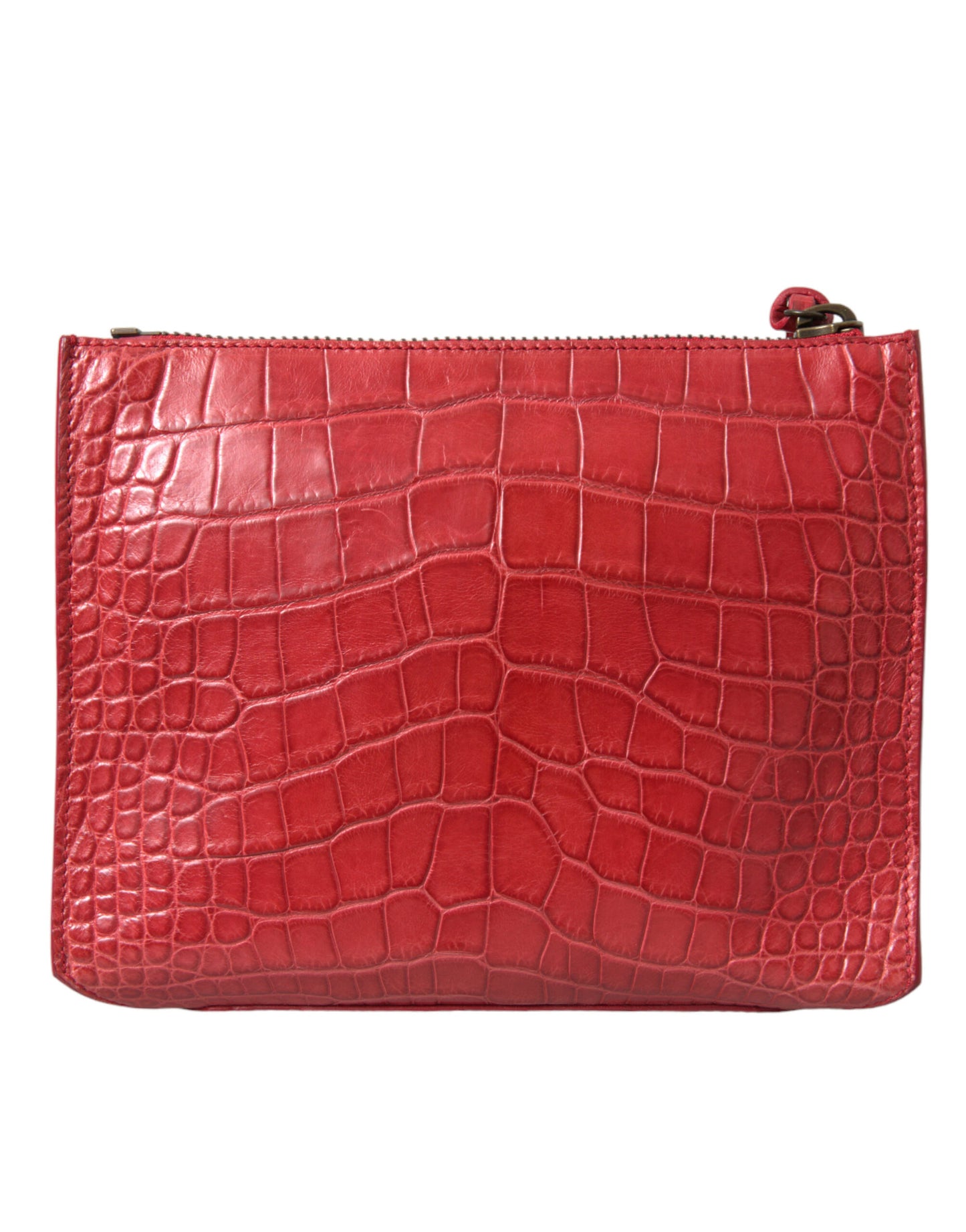 Balenciaga Rote Exotische Haut Leder Klassische Beutel Geldbörse Handgelenk Tasche