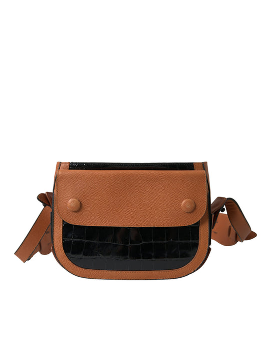 Balenciaga Schwarz Braun Exotische Haut Leder Schulter Kamera Handtasche Tasche
