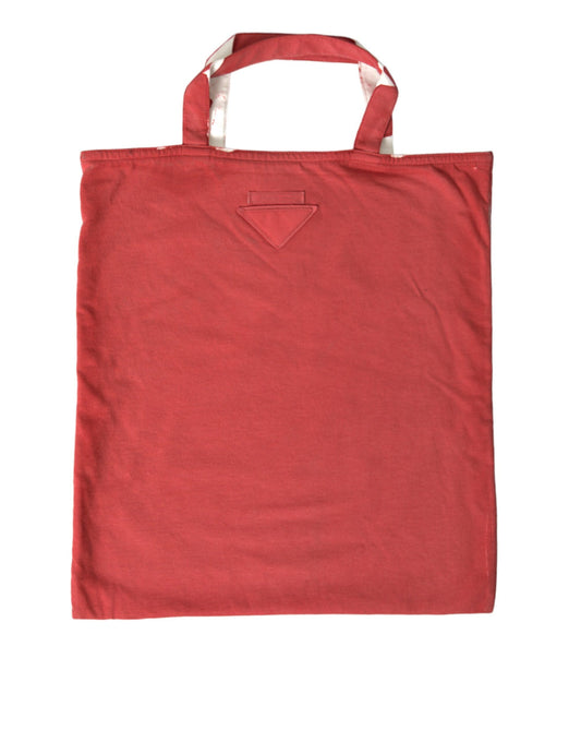 Prada – Einkaufstasche mit Logo aus rotem Jerseystoff