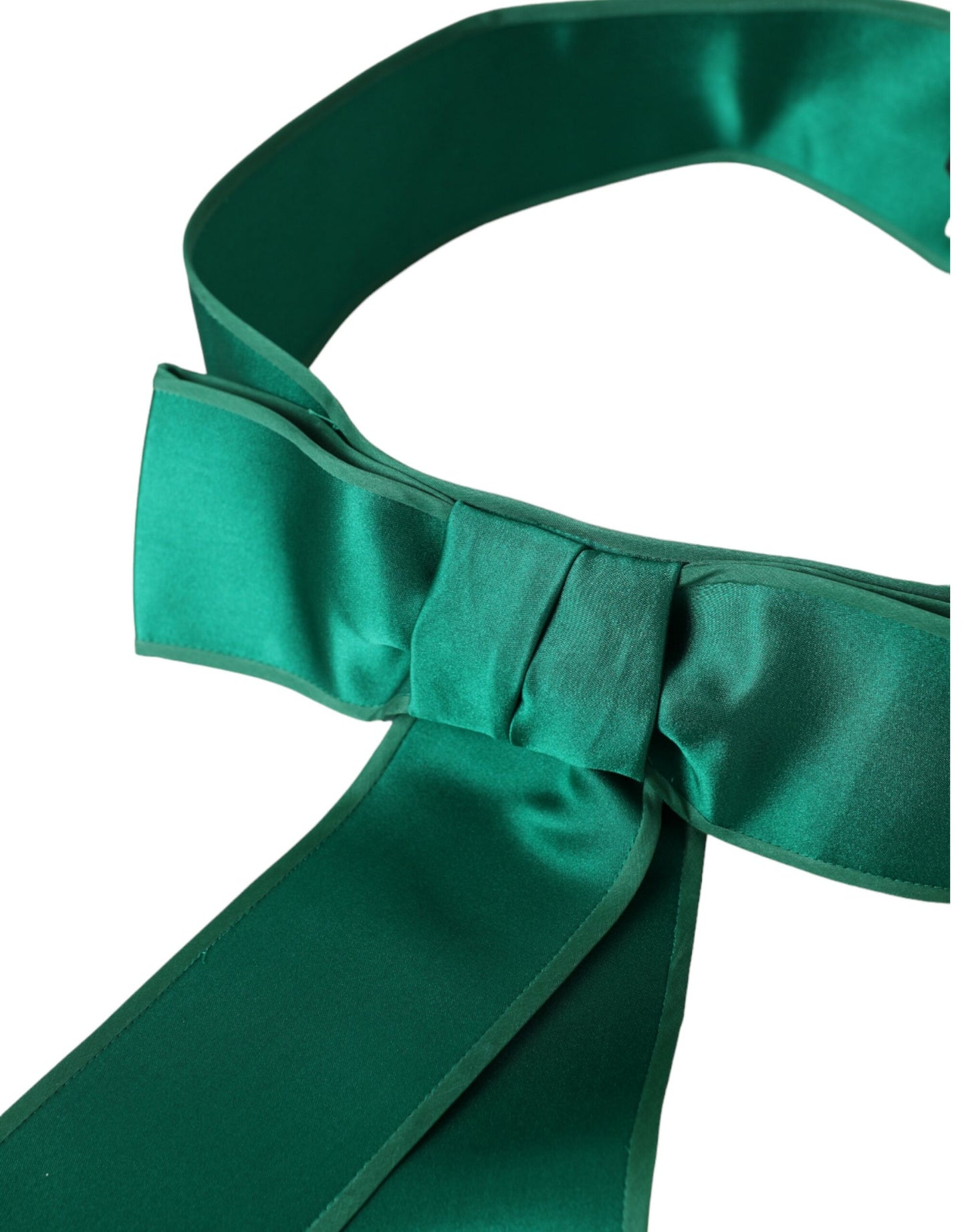 Dolce &amp; Gabbana Grüner Seidensatin-Taillengürtel für Damen