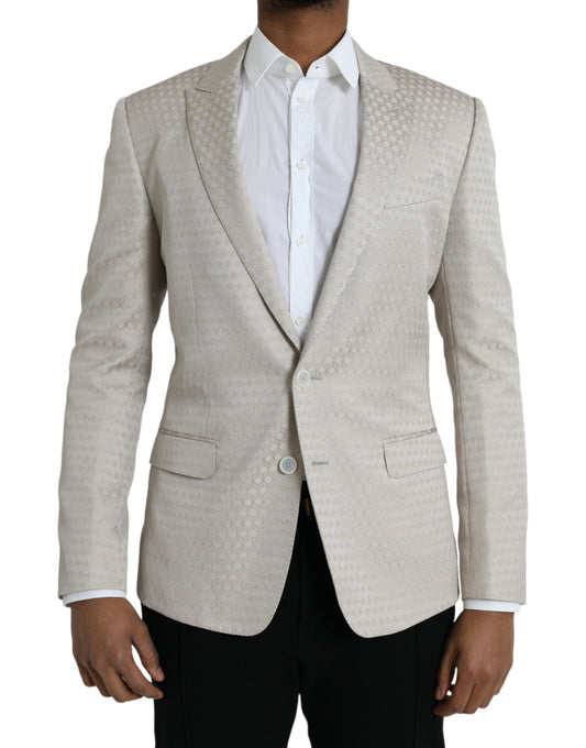 Dolce &amp; Gabbana Beige MARTINI Einreihiger Mantelblazer