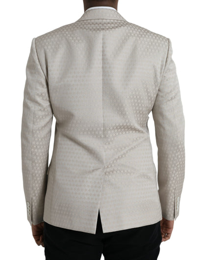 Dolce &amp; Gabbana Beige MARTINI Einreihiger Mantelblazer