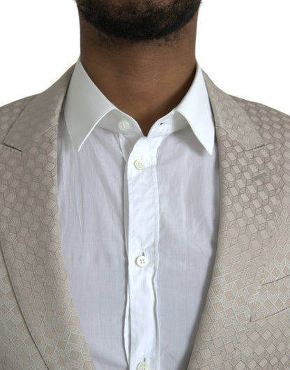 Dolce &amp; Gabbana Beige MARTINI Einreihiger Mantelblazer