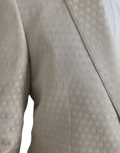 Dolce &amp; Gabbana Beige MARTINI Einreihiger Mantelblazer