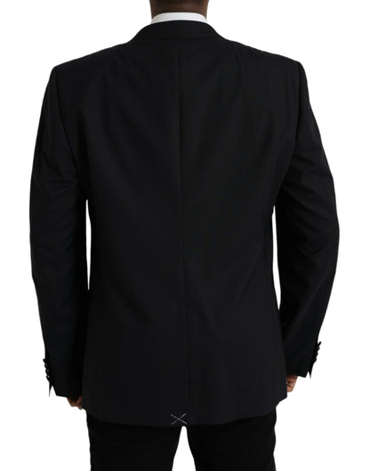 Dolce &amp; Gabbana Blauer MARTINI Einreihiger Mantelblazer