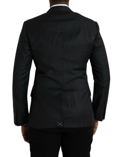 Dolce &amp; Gabbana – Einreihiger MARTINI-Mantelblazer mit schwarzen Streifen