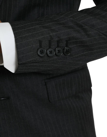 Dolce &amp; Gabbana – Einreihiger MARTINI-Mantelblazer mit schwarzen Streifen