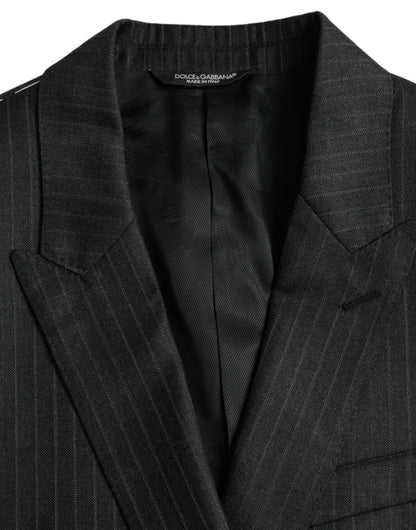 Dolce &amp; Gabbana – Einreihiger MARTINI-Mantelblazer mit schwarzen Streifen