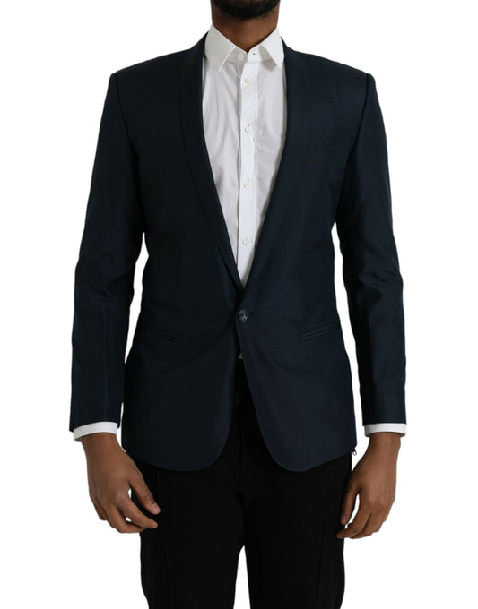 Dolce &amp; Gabbana – MARTINI – Einreihiger Schalblazer, Blau