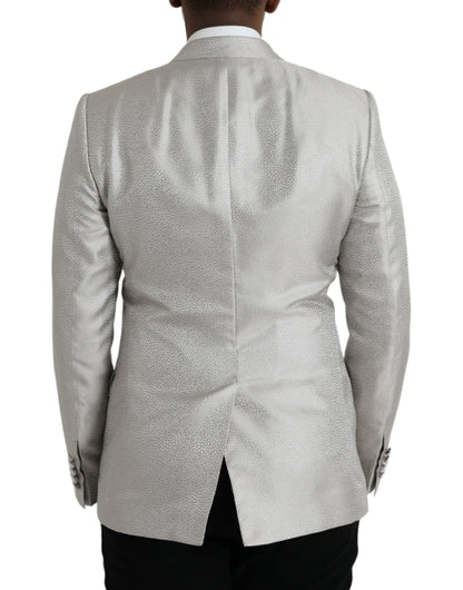 Dolce &amp; Gabbana – Zweireihiger MARTINI-Mantelblazer in Off-White