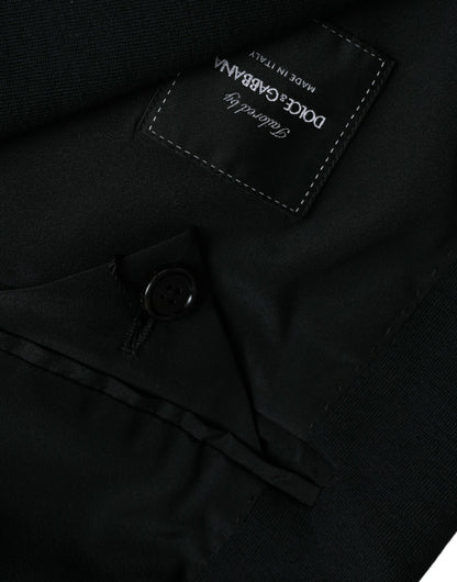 Dolce &amp; Gabbana – Einreihiger Blazer aus schwarzer Wolle