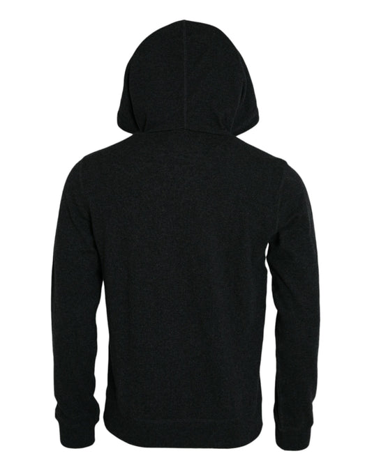 Dolce &amp; Gabbana Dunkelgrauer Kaschmir-Kapuzenpullover