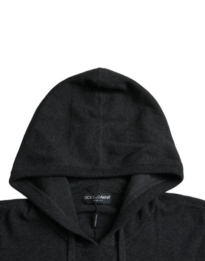 Dolce &amp; Gabbana Dunkelgrauer Kaschmir-Kapuzenpullover
