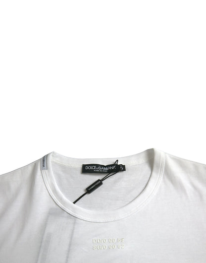 Dolce &amp; Gabbana – Weißes T-Shirt mit kurzen Ärmeln aus Baumwolle mit Tasche