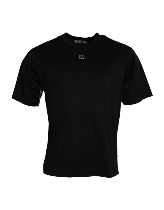 Dolce &amp; Gabbana – Kurzärmliges Baumwoll-T-Shirt mit mehrfarbigem Tiger-Print