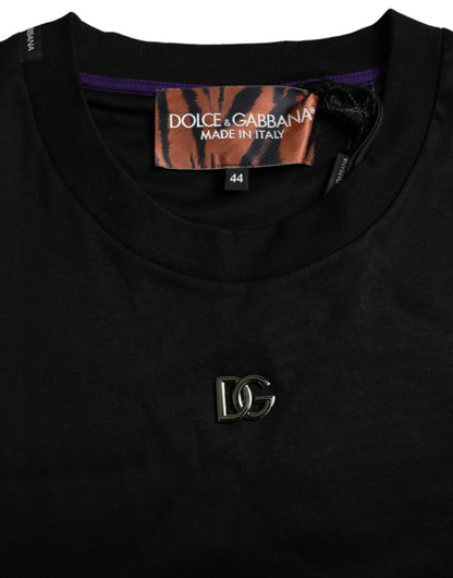 Dolce &amp; Gabbana – Kurzärmliges Baumwoll-T-Shirt mit mehrfarbigem Tiger-Print