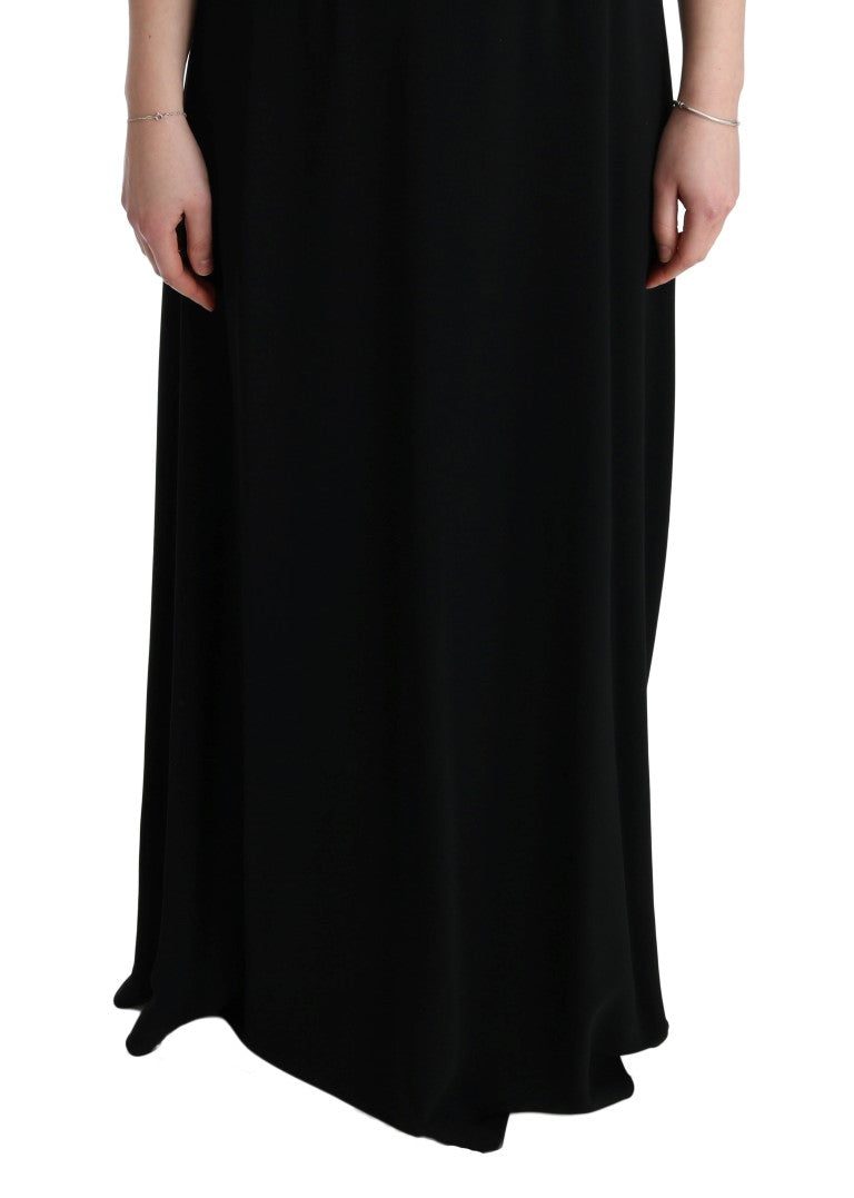 Dolce &amp; Gabbana – Langes Maxi-Etuikleid aus Stretch in Schwarz