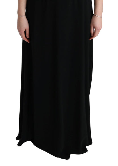 Dolce &amp; Gabbana – Langes Maxi-Etuikleid aus Stretch in Schwarz