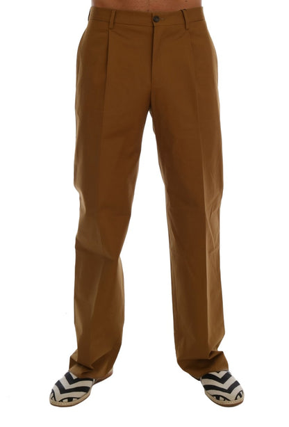 Braune Hose aus Stretch-Baumwolle von Dolce &amp; Gabbana