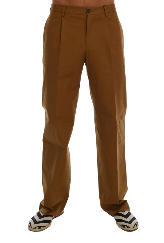 Braune Hose aus Stretch-Baumwolle von Dolce &amp; Gabbana