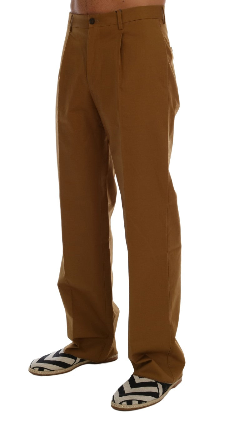 Braune Hose aus Stretch-Baumwolle von Dolce &amp; Gabbana