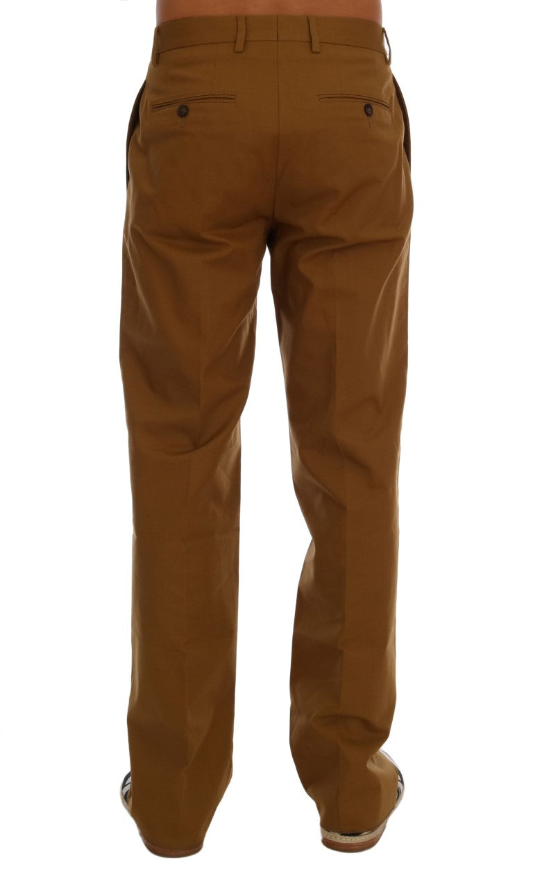 Braune Hose aus Stretch-Baumwolle von Dolce &amp; Gabbana