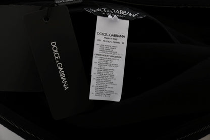 Dolce &amp; Gabbana Schwarzes I AM A PRINCESS Etuikleid mit Kristallen
