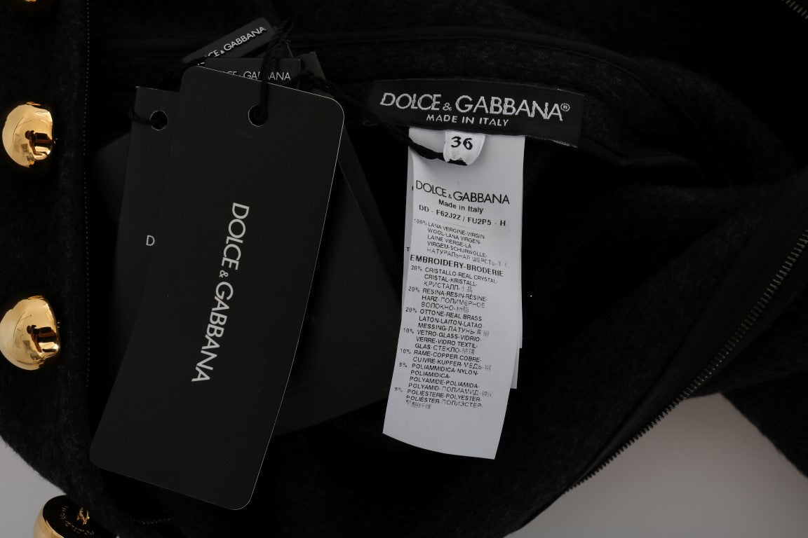 Dolce &amp; Gabbana Graues Kristallkleid „Dreaming of My Prince“