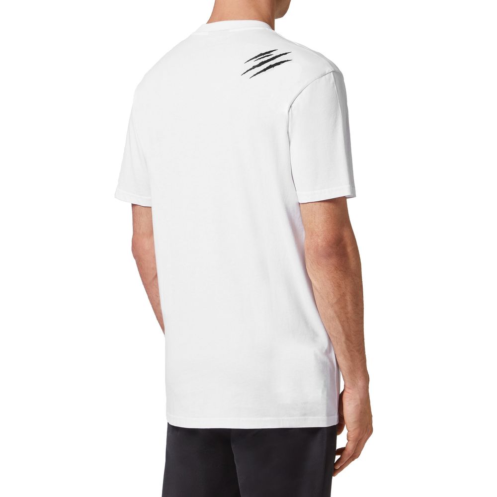 Plein Sport Herren-T-Shirt aus weißer Baumwolle
