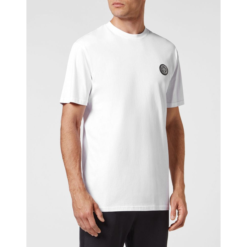 Plein Sport Herren-T-Shirt aus weißer Baumwolle