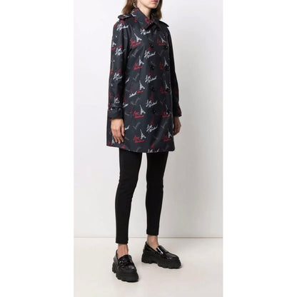 Love Moschino Schwarzer Polyester-Damenmantel