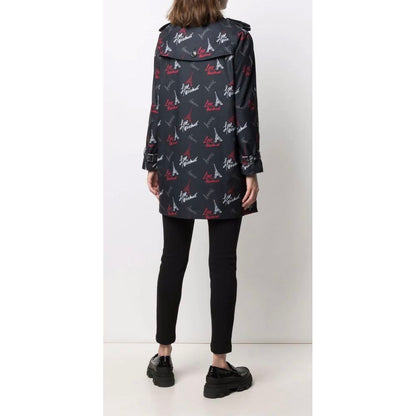Love Moschino Schwarzer Polyester-Damenmantel