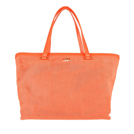 Cavalli Class Damenhandtasche aus orangefarbenem Kalbsleder