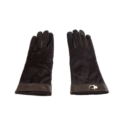 Cavalli Class Damenhandschuh aus braunem Rindsleder