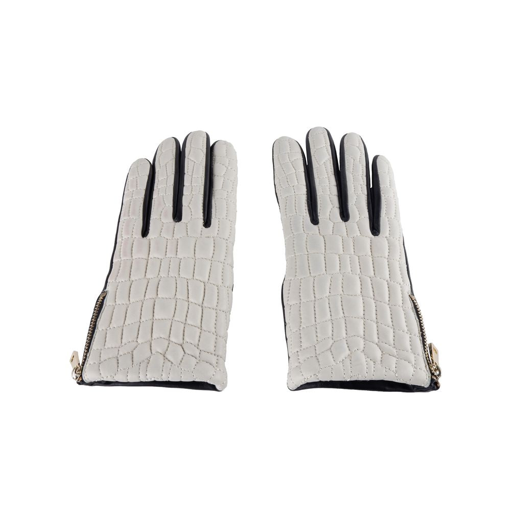 Cavalli Class Grauer Lammfellhandschuh für Damen