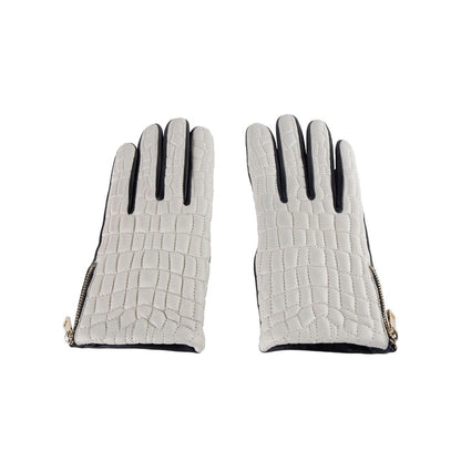 Cavalli Class Grauer Lammfellhandschuh für Damen